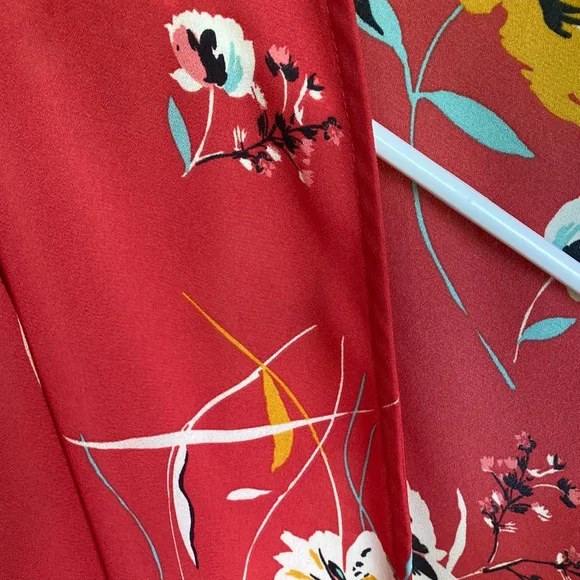 Floral Coral Kimono Cardigan - Picture 7 of 7